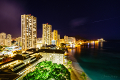 Waikiki Beach at night - Oahu