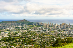 View from Tantalus Point over Diamond Head - Waikik - Oahu