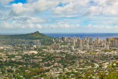 View from Tantalus Point over Diamond Head - Waikik - Honolulu - Oahu