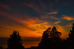 Sunset in Corseaux over Lake Geneva